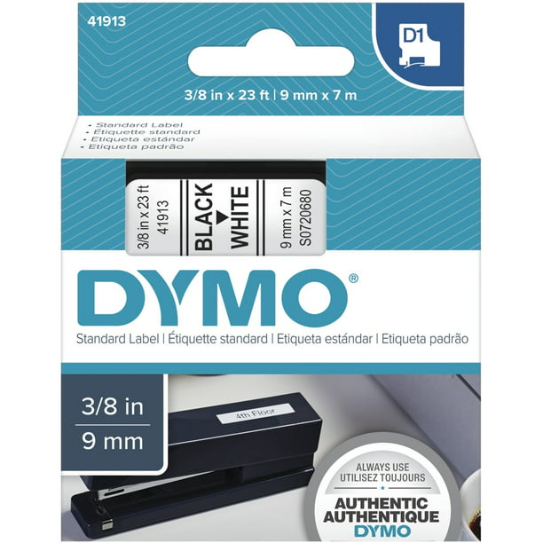 3 x Compatible Dymo D1 Label Tape SD40913 Black on White 9mm x 7m